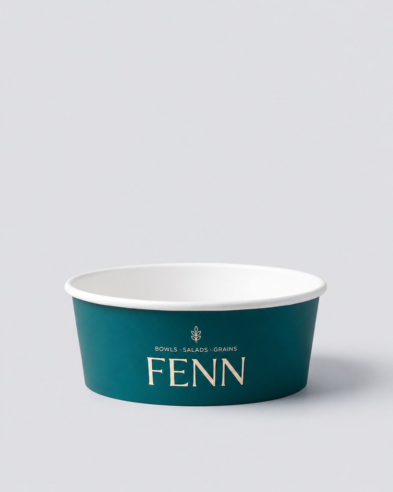 Custom branded takeaway food bowl