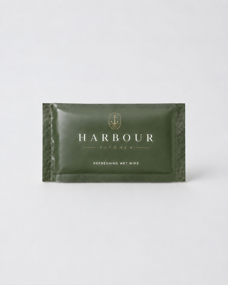 Custom branded wet wipes for restaurants