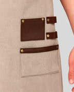 Custom branded victoria apron for cafés, restaurants and hospitality businesses – IF Brand Works (view 20)