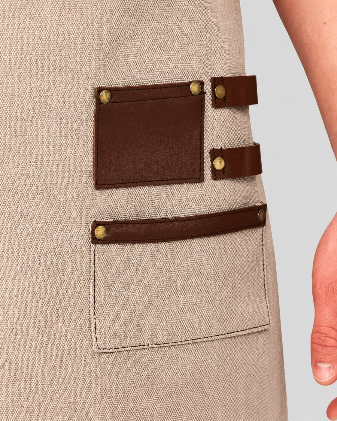 Custom branded victoria apron for cafés, restaurants and hospitality businesses – IF Brand Works (view 20)