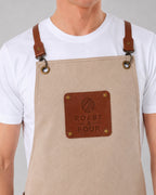 Custom branded victoria apron for cafés, restaurants and hospitality businesses – IF Brand Works (view 27)