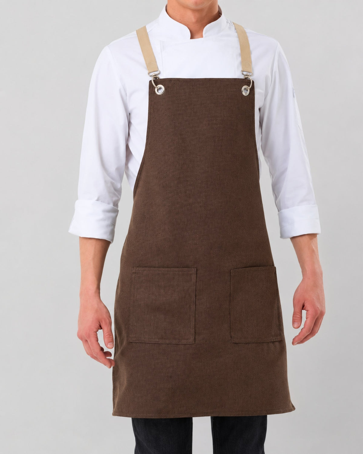 Custom branded arthur apron for cafés, restaurants and hospitality businesses – IF Brand Works (view 10)