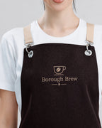 Custom branded arthur apron for cafés, restaurants and hospitality businesses – IF Brand Works (view 5)