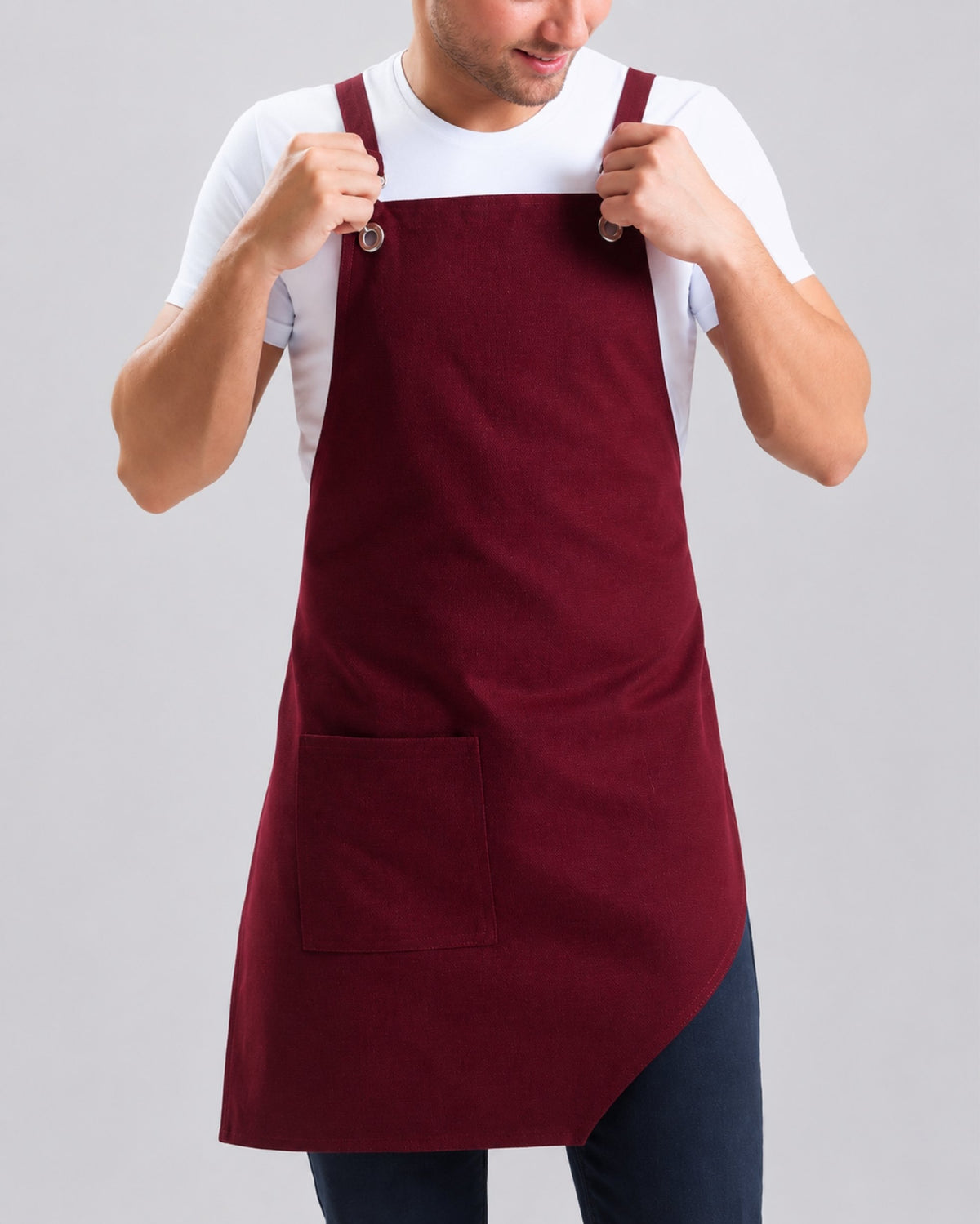 Custom branded elizabeth apron for cafés, restaurants and hospitality businesses – IF Brand Works (view 5)