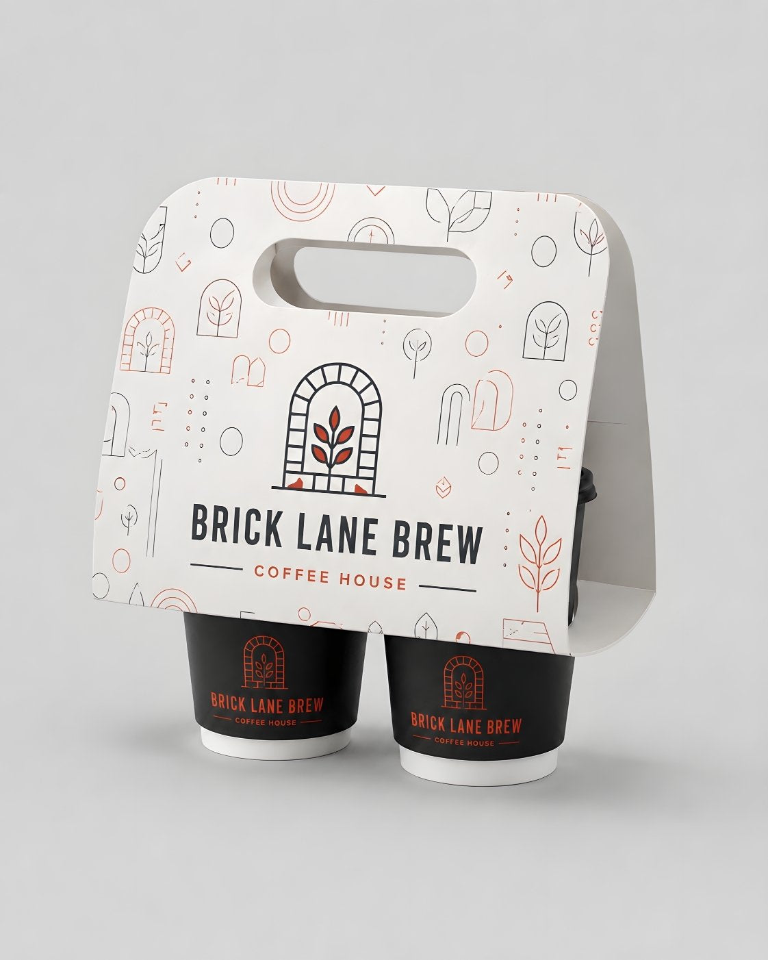 Custom branded coffee cup carriers for cafés, restaurants and hospitality businesses – IF Brand Works (view 2)