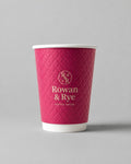 Custom branded embossed paper coffee cup