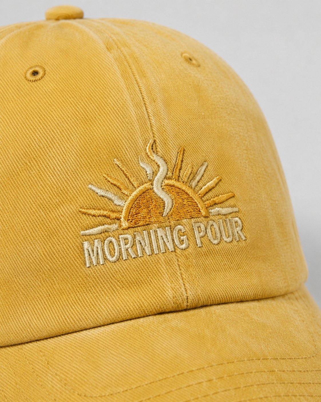 Custom branded washed gabardine cap for cafés, restaurants and hospitality businesses – IF Brand Works (view 20)
