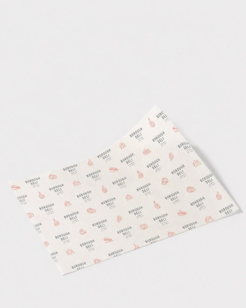 Custom branded large greaseproof paper sheet