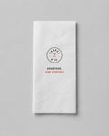 Custom branded rectangle fold napkin