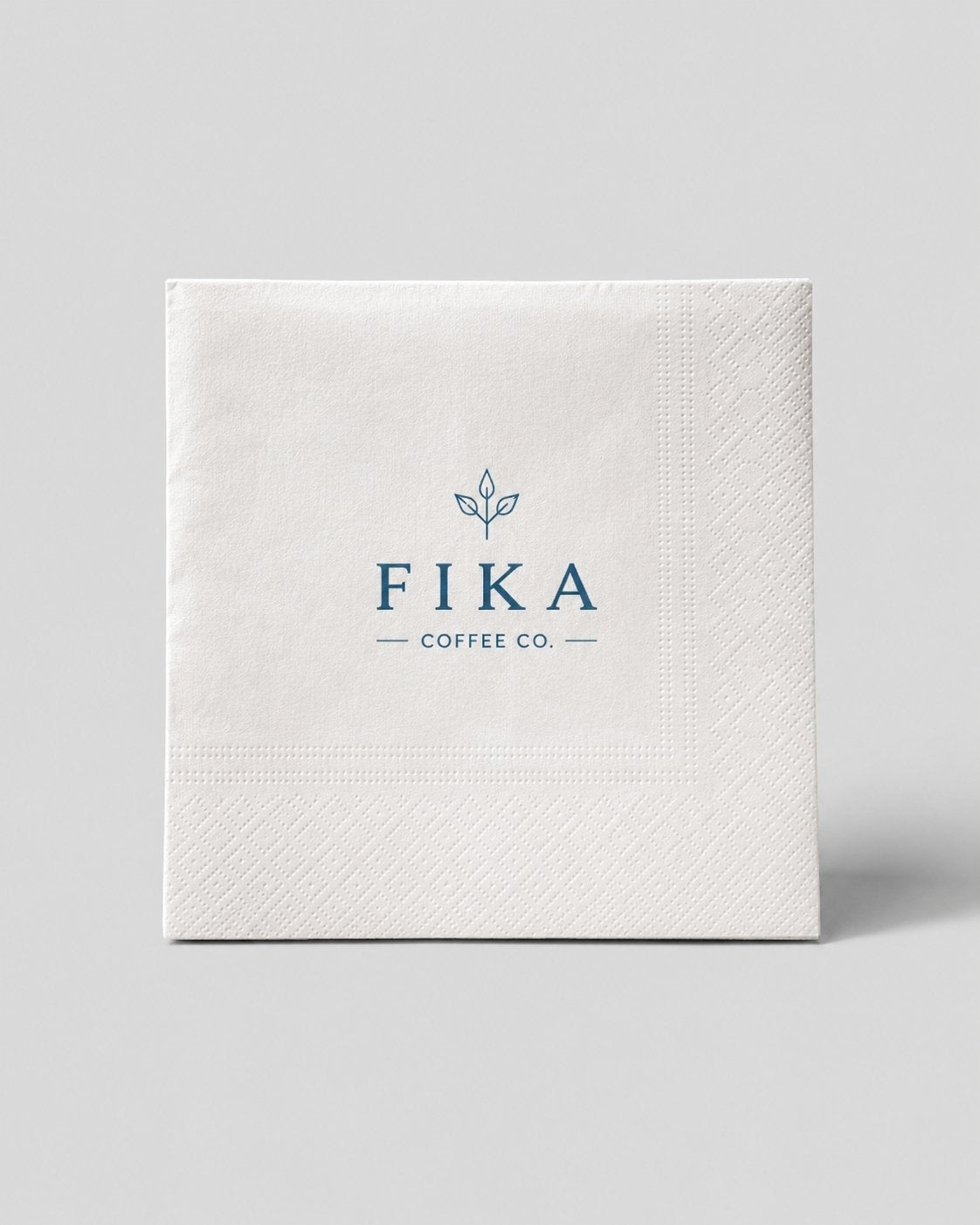 Custom branded square fold napkin