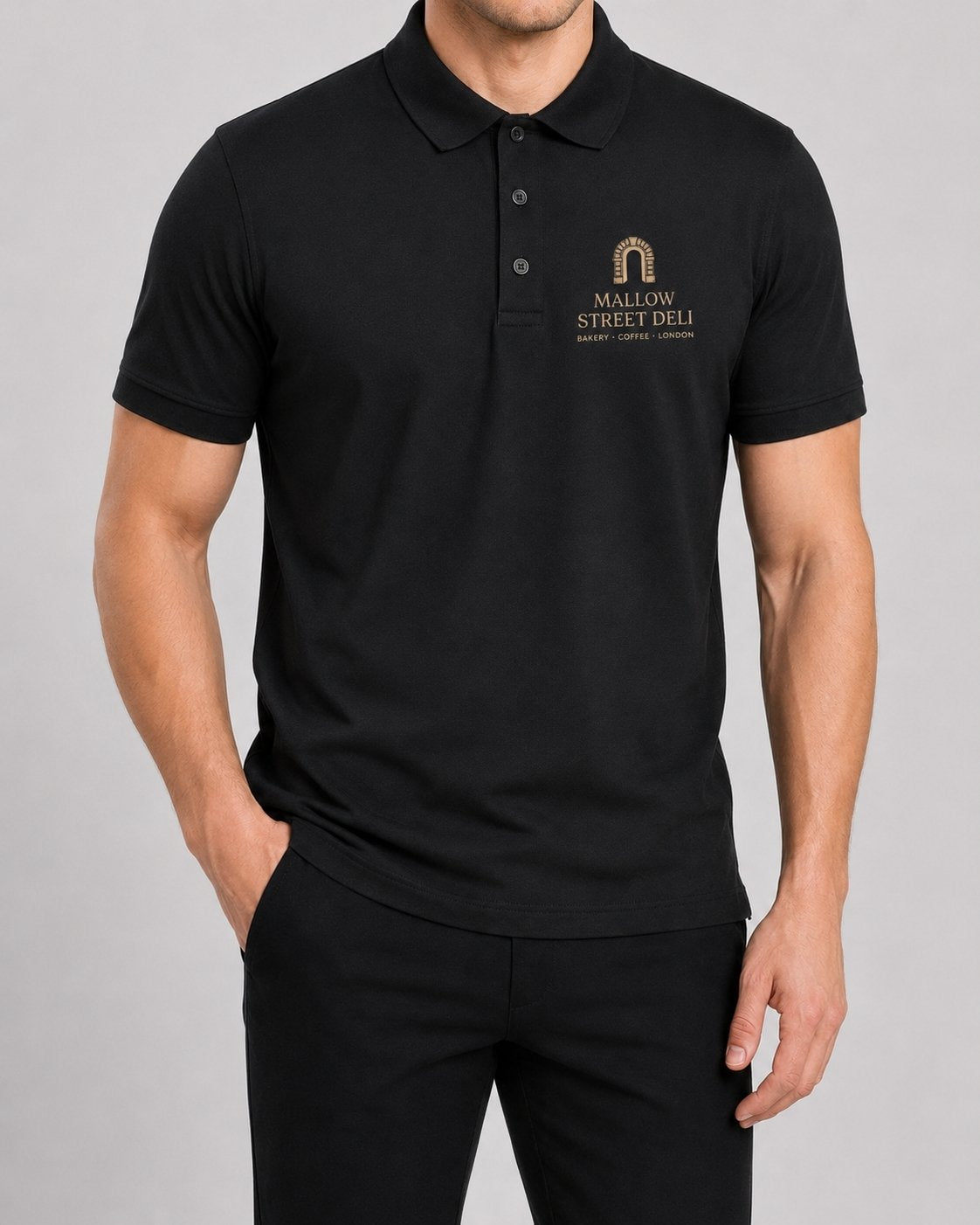 Custom branded polo shirt for cafés, restaurants and hospitality businesses – IF Brand Works (view 3)