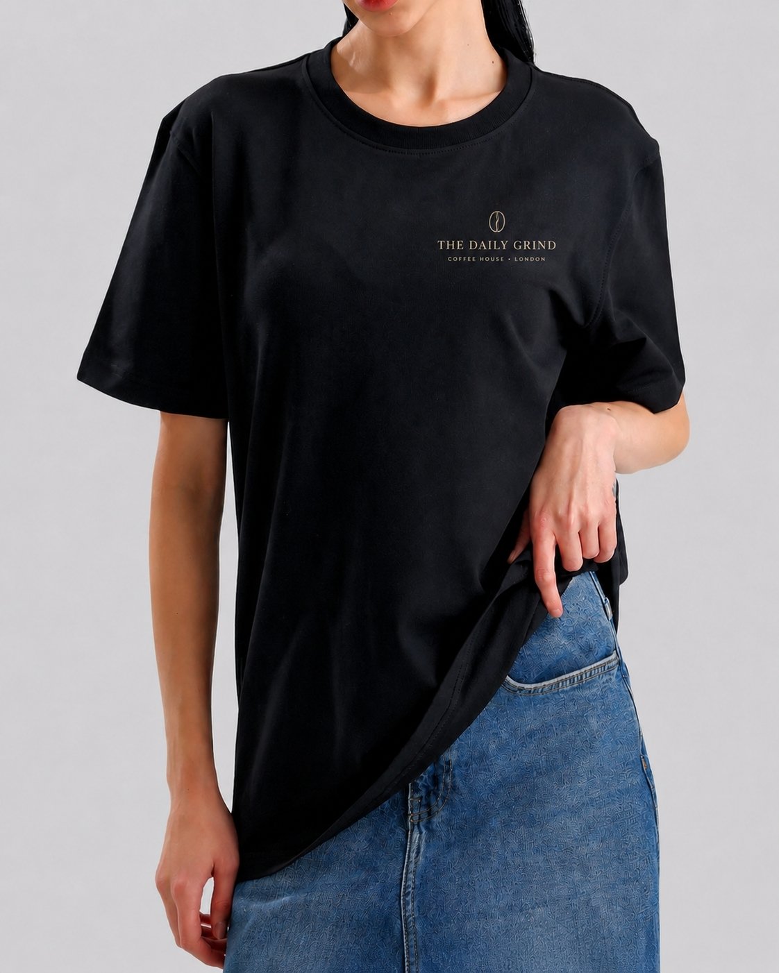 Custom branded classic crew neck t-shirt for cafés, restaurants and hospitality businesses – IF Brand Works (view 6)