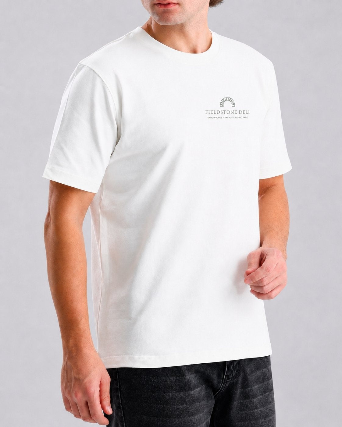 Custom branded classic crew neck t-shirt for cafés, restaurants and hospitality businesses – IF Brand Works (view 5)