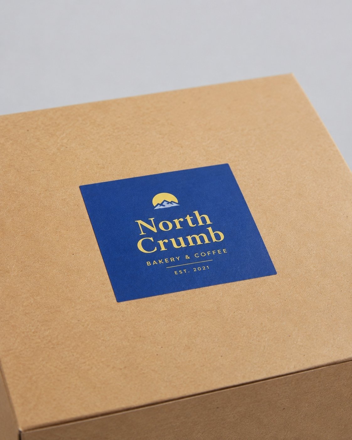 Custom branded square stickers for food packaging