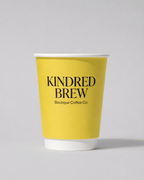 Custom branded double wall paper cups for cafés, restaurants and hospitality businesses – IF Brand Works (view 2)