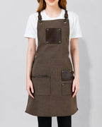 Custom branded victoria apron for cafés, restaurants and hospitality businesses – IF Brand Works (view 12)