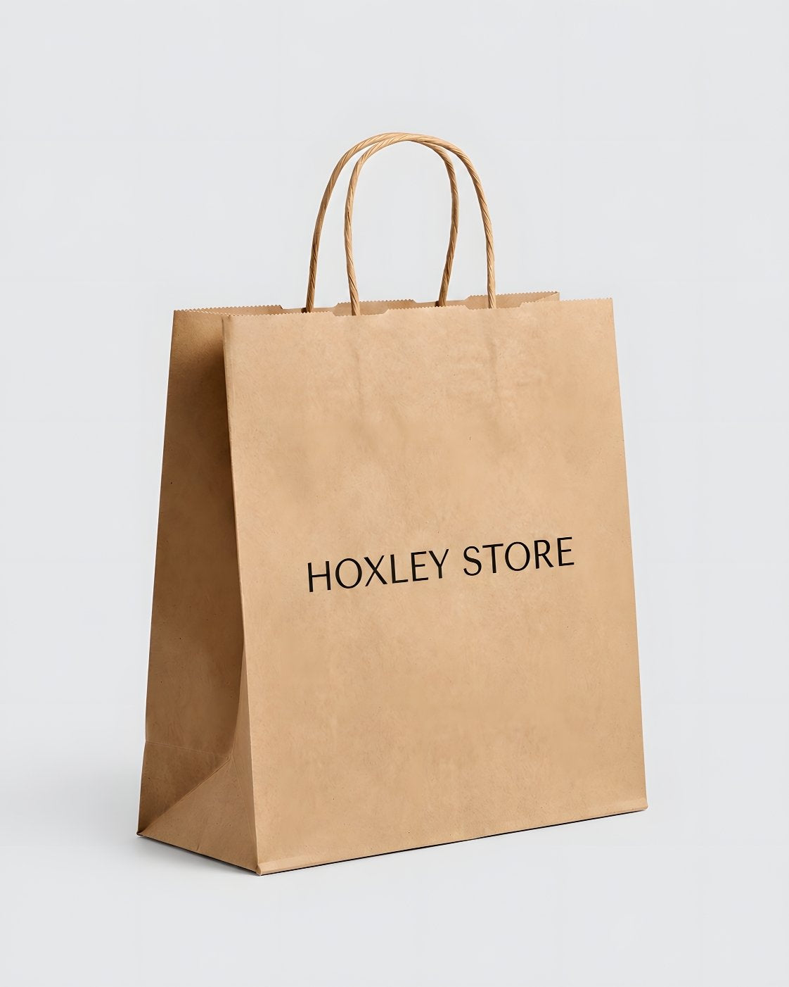 Custom branded brown twisted handle paper bag